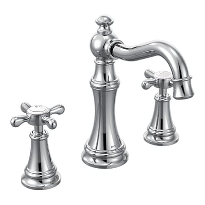 Moen Weymouth Chrome Two-Handle High Arc Bathroom Faucet TS42114